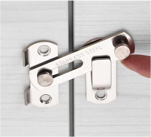 Sliding Barn Door Latch Locking Sliding 90 Degree Right Angle Door Lock Gate Bolt Wine Cabinet Closet Window Door Lock Plug 1Pcs (Color : Black Large) in Saudi Arabia