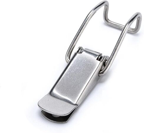 4PCS J115B Mild Steel Cabinet Boxes Hasp Lock 74 * 20 Spring Loaded Latch Catch Toggle Locks for Sliding Door Window Hardware in Saudi Arabia