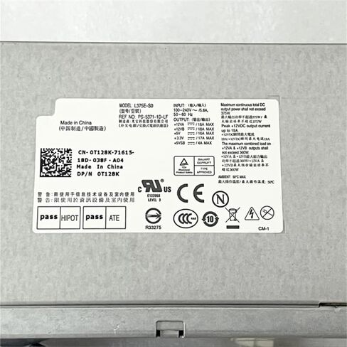 for T310 375W Power Supply N375E-01 0T122K CN-0T122K T122K 0T128K CN-0T128K T128K in Kuwait