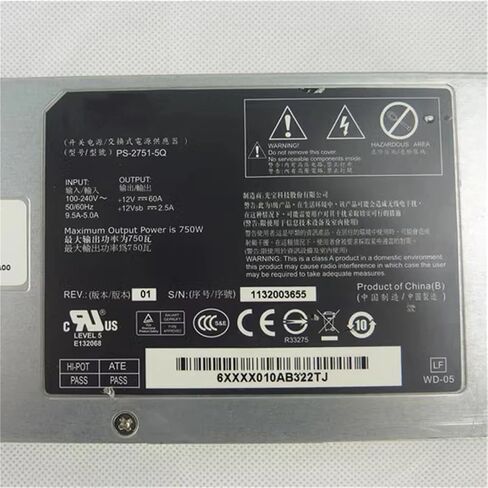 PS-2751-5Q لمصدر الطاقة المتكرر C2100 لـ 750W 12V 60A Switching Power Supply 0F3R29 in Saudi Arabia