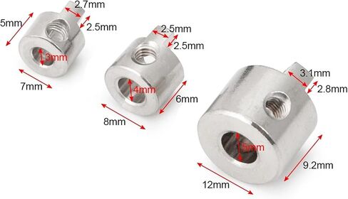 1/2/5pcs الفولاذ المقاوم للصدأ 3 مم/4 مم/5 مم محرك دولة الكلب كوتش موصل شوكة مجداف لملحقات القوارب الكهربائية RC (4 مم 5 ٪) in Saudi Arabia