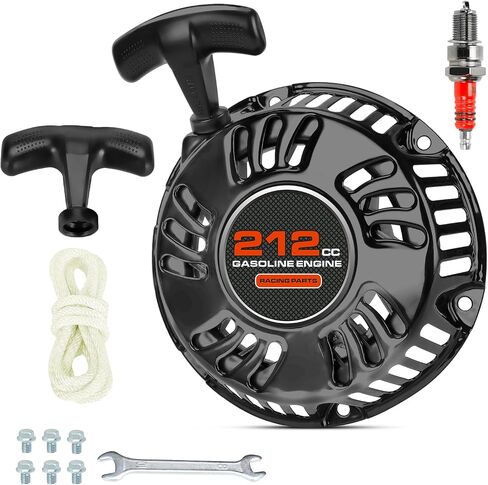 Mini Bike Pull Pull START ASSEMBLY RECOIL Starter متوافق مع Predator 212CC 196CC COLEMAN CT200U CT200U-EX BT200X KT196 GO KART GX160 6.5HP OHV LAWN MOWN MOWEN in Kuwait
