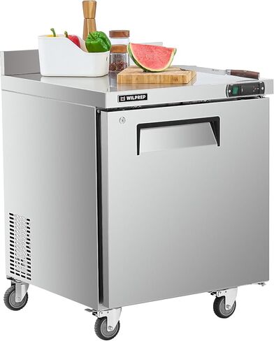 WILPREP 28 "W تجارية ثلاجة العمل ثلاجة خفية 1 باب من الفولاذ المقاوم للصدأ مضاد الثلاجة مروحة التبريد 6.3 قدم. in Kuwait
