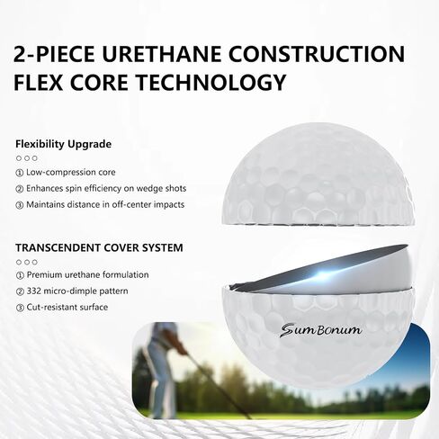 كرات الجولف يوريتان الممتازة ، تدور عالي الإحساس الناعم-تقنية Core Flex لتحقيق أقصى مسافة ومراقبة-332 تصميمًا صغيرًا للديناميكا الهوائية المحسنة in Kuwait