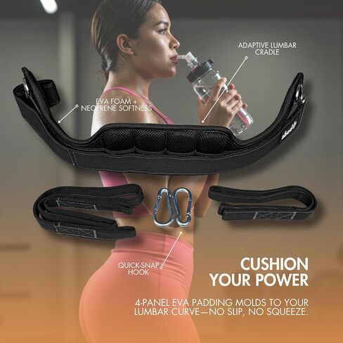 Women's Dip Belt: Hip-Hugging Comfort for 28"-44" Waists, 2 Straps (20" & 27") - Your Secret Weapon for Weighted Pull-Ups, Squats, and Dips. in Saudi Arabia