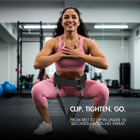 Women's Dip Belt: Hip-Hugging Comfort for 28"-44" Waists, 2 Straps (20" & 27") - Your Secret Weapon for Weighted Pull-Ups, Squats, and Dips. in Saudi Arabia