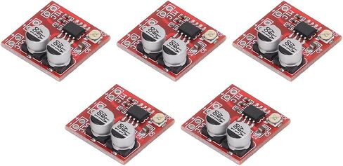 Pissente 5pcs electret microphone amplelifier module مكونات الأجزاء الإلكترونية دوائر LM386 مكبر للصوت القابل للتعديل 20-200x DC4V-12V مع مادة ABS لـ electret in Saudi Arabia