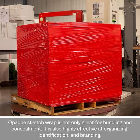 PSBM Red Cast Stretch Wrap, 4 Pack, 18 Inch x 1500 Feet, 80 Gauge, Dark/Opaque Hand Stretch Film Rolls for Packaging Moving Packing Pallets in Saudi Arabia