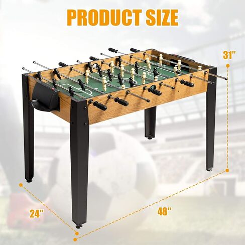Giantex 48 '' Foosball Table ، لعبة كرة القدم الخشبية مع كرات القدم ، بدعوى لأربعة لاعبين ، كرة القدم حجم المنافسة للأطفال ، البالغين ، طاولة كرة القدم لغرفة الألعاب ، الأروقة in Saudi Arabia