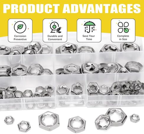 105pcs m6 m8 m10 m12 m14 ادفع على القفل المكسرات ، وغسالات قفل الأسنان الداخلية pushnuts hex locknuts (أسود) in Saudi Arabia