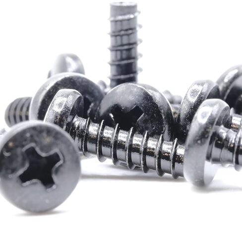 replacementscrews ST4 × 12 ملم متري من البراغي النقر على النقر على الخيط الذاتي (قطرها 4 مم ، طول 12 مم ، طرف حادة) محرك فيليبس الرأس - أكسيد الأسود (حزمة 5) in Saudi Arabia