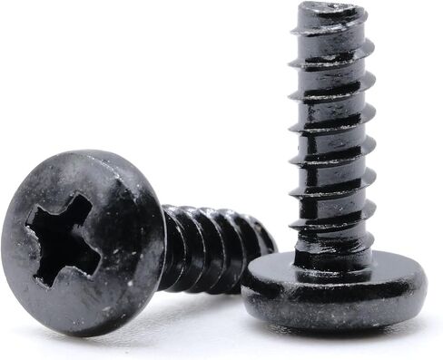 replacementscrews ST4 × 12 ملم متري من البراغي النقر على النقر على الخيط الذاتي (قطرها 4 مم ، طول 12 مم ، طرف حادة) محرك فيليبس الرأس - أكسيد الأسود (حزمة 5) in Saudi Arabia