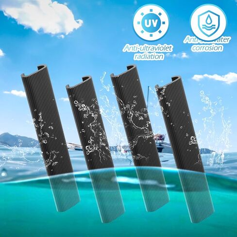 nuanchu 4 pcs snap في مقاطع سلم داخلية ، 7-1/4 "× 1-3/8" مع فتحة الفم 1-1/8 "، خطوات الصعود البحرية غير المنزلق PVC مقاوم للأشعة فوق البنفسجية سلم القوارب دائمة in Saudi Arabia