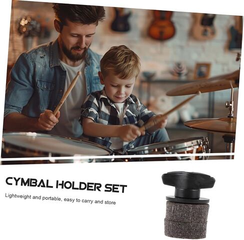 TOYANDONA Cymbal Felt Pad Plastic Bracket Set Complete Drum Accessories with Clamping Screw Knob Compatible with Various Drums Durable Portable for Musicians the Go in Saudi Arabia