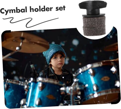 TOYANDONA Cymbal Felt Pad Plastic Bracket Set Complete Drum Accessories with Clamping Screw Knob Compatible with Various Drums Durable Portable for Musicians the Go in Saudi Arabia