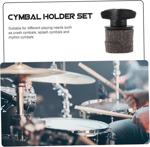 TOYANDONA Cymbal Felt Pad Plastic Bracket Set Complete Drum Accessories with Clamping Screw Knob Compatible with Various Drums Durable Portable for Musicians the Go in Saudi Arabia