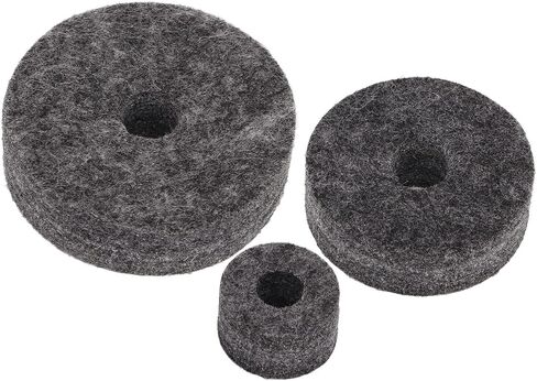 Acouto Kit Replacement Parts Set Nonslip Felt Pads, Wing Nuts, Stand Sleeves & Cymbal Washers - Enhance Your Performance with Standard Size Accessories Black (Black) in Saudi Arabia