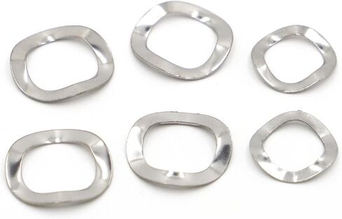 Wave Crinkle Spring Washers, M3 M4 M5 M6 M8 M10 M12 M14 M16 M19 M23 M25 M27 M31 304 Stainless Steel Three Wave Washers Spring Washer(20pcs M3x6x0.3) in Saudi Arabia