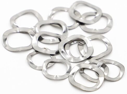 Wave Crinkle Spring Washers, M3 M4 M5 M6 M8 M10 M12 M14 M16 M19 M23 M25 M27 M31 304 Stainless Steel Three Wave Washers Spring Washer(20pcs M3x6x0.3) in Saudi Arabia