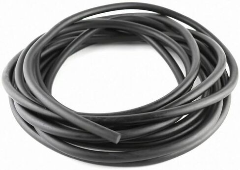 Round Cord Seal Rubber 1 M EPDM أسود سلك رغم الحبال الرغوي الحبل المطاط (القطر 6.35 مم) in Kuwait