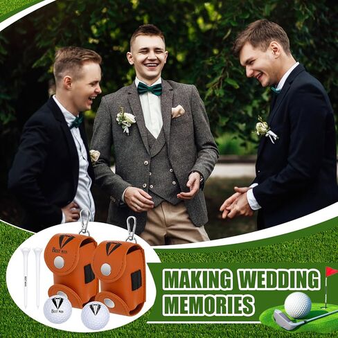 18 PCS GROOMSMEN PROVOSION GIFTS CHESS تشمل العريس جولف كرات الجولف المحمل in Saudi Arabia