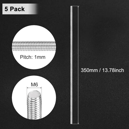 10 عبوة قضيب ملولب بالكامل ، M3x60mm 304 الفولاذ المقاوم للصدأ الأزرار اليمنى اليمنى ترصيع لبراغي مرساة الأثاث/المشابك/u-bolts in Saudi Arabia