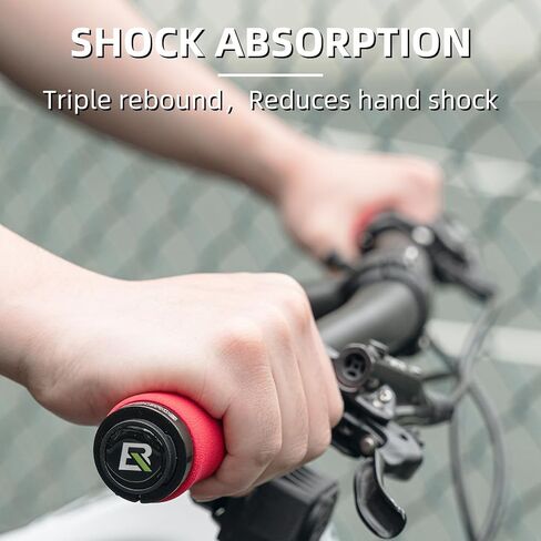 Rockbros Mountain Bike Handlebar Grips امتصاص الصدمة مريح رغوة ناعمة غير قابلة للانزلاق مزدوجة على قبضة الدراجات ل BMX MTB الدراجة البخارية E. in Kuwait