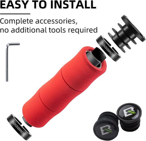 Rockbros Mountain Bike Handlebar Grips امتصاص الصدمة مريح رغوة ناعمة غير قابلة للانزلاق مزدوجة على قبضة الدراجات ل BMX MTB الدراجة البخارية E. in Kuwait