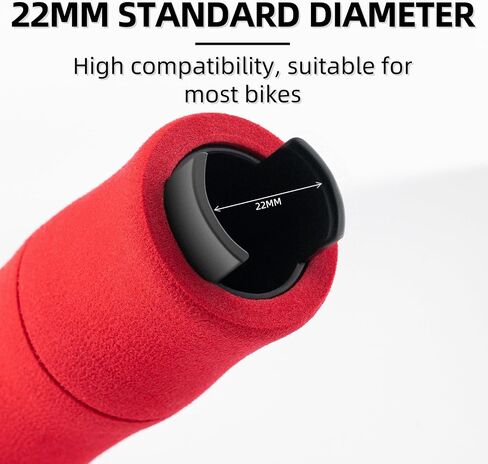 Rockbros Mountain Bike Handlebar Grips امتصاص الصدمة مريح رغوة ناعمة غير قابلة للانزلاق مزدوجة على قبضة الدراجات ل BMX MTB الدراجة البخارية E. in Kuwait