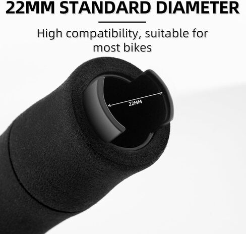 Rockbros Mountain Bike Handlebar Grips امتصاص الصدمة مريح رغوة ناعمة غير قابلة للانزلاق مزدوجة على قبضة الدراجات ل BMX MTB الدراجة البخارية E. in Kuwait