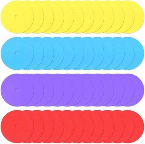 Flat Cones, 48 Pcs 6 Inch Spot Markers, Soccer Cones, Field Court Markers, Sit Spots, Flat Discs, Soccer Training Equipment, Agility Practice, Football in Kuwait