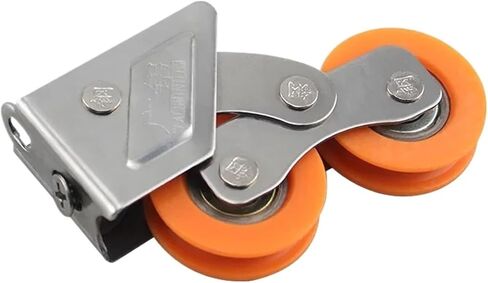 2 Pcs Door and Window Pulley Stainless Steel housing Nylon Pulley Aluminum Window Roller Sliding Door Double Wheel Accessories in Saudi Arabia