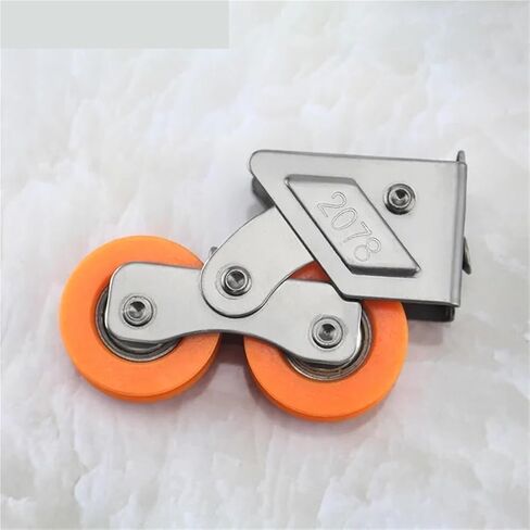 2 Pcs Door and Window Pulley Stainless Steel housing Nylon Pulley Aluminum Window Roller Sliding Door Double Wheel Accessories in Saudi Arabia