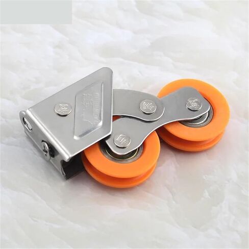 2 Pcs Door and Window Pulley Stainless Steel housing Nylon Pulley Aluminum Window Roller Sliding Door Double Wheel Accessories in Saudi Arabia