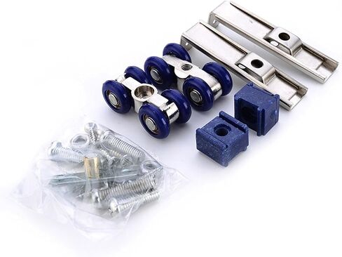 KAK Light Sliding Door Roller 4 Wheels Home Room Wood Door Hanging Wheels Rail Track Pulley Bear 30KG for Furniture Hardware in Saudi Arabia