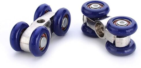 KAK Light Sliding Door Roller 4 Wheels Home Room Wood Door Hanging Wheels Rail Track Pulley Bear 30KG for Furniture Hardware in Saudi Arabia