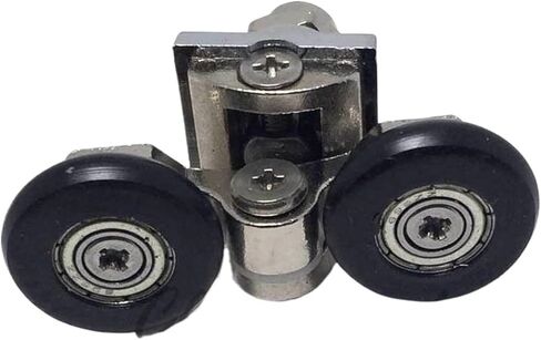 4pcs/8pcs/set Double top and Single Bottom Chromed Zinc-Alloy Sliding Shower Cabin Pulleys Wheel Runner Door Rollers(4pcs,25mm) in Saudi Arabia