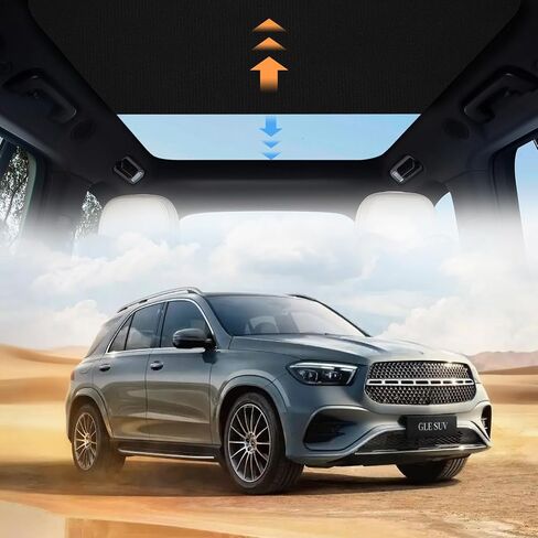 Car Panorama Sunrack Sunshade Cover Cover Assembly for Mercedes-Benz A Class W177 C118 CLA 180 200 220 250 260 45 2018 (Black) in Kuwait