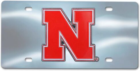Fanmats 27327 Nebraska Cornhuskers لوحة رخصة أمامية من الفولاذ المقاوم للصدأ مع شعار معدني كبير ثلاثي الأبعاد مصبوب in Saudi Arabia
