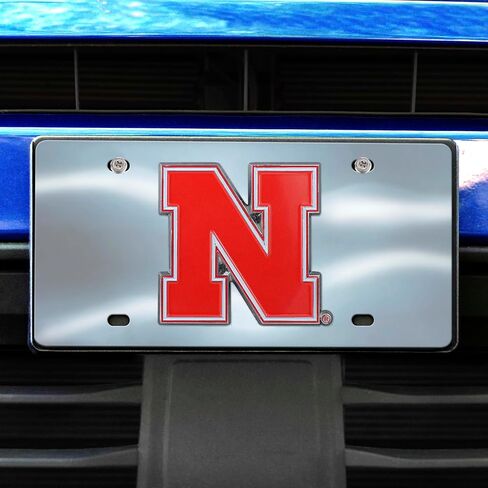 Fanmats 27327 Nebraska Cornhuskers لوحة رخصة أمامية من الفولاذ المقاوم للصدأ مع شعار معدني كبير ثلاثي الأبعاد مصبوب in Saudi Arabia