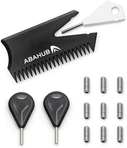 Abahub Surfboard Fin Key Key Kit لعقود الآجلة/زعانف FCS مع مشط شمع الأمواج و 2 مفاتيح ومسامير إضافية in Saudi Arabia