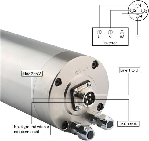 1.5kw ER16 ER11 220V محرك مغزل المبرد بالماء 80 مم قطر 4 محامل (1.5kw ER11 220V) in Saudi Arabia