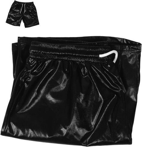 Fashionable Disco Outfit Men's Rave Shorts Men's Metallic Pants for Parties Stage Performances Stylish Dance Wear in Saudi Arabia