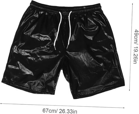 Fashionable Disco Outfit Men's Rave Shorts Men's Metallic Pants for Parties Stage Performances Stylish Dance Wear in Saudi Arabia