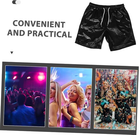 Fashionable Disco Outfit Men's Rave Shorts Men's Metallic Pants for Parties Stage Performances Stylish Dance Wear in Saudi Arabia