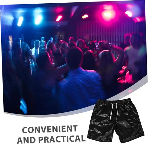 Fashionable Disco Outfit Men's Rave Shorts Men's Metallic Pants for Parties Stage Performances Stylish Dance Wear in Saudi Arabia