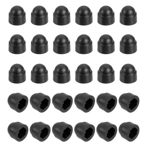 قبعة حماية الجوز Uxcell ، 20pcs M10x17x20mm - غطاء حماية مسامير سداسي بلاستيكي ، أغطية قبة hex hex hex ، غطاء مزخرف مقاوم للماء (أسود) in Saudi Arabia