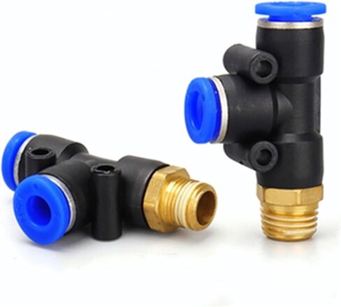 الموصل الهوائي 4mm-12mm خرطوم OD 1/8 "1/4" 3/8 "1/2" ذكور الخيط الذكور الأنبوب الأنبوب المرفق أنبوب هواء الضغط في التركيب (خرطوم OD 12 مم ، 3/8 بوصة) in Saudi Arabia