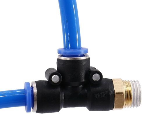 الموصل الهوائي 4mm-12mm خرطوم OD 1/8 "1/4" 3/8 "1/2" ذكور الخيط الذكور الأنبوب الأنبوب المرفق أنبوب هواء الضغط في التركيب (خرطوم OD 12 مم ، 3/8 بوصة) in Saudi Arabia