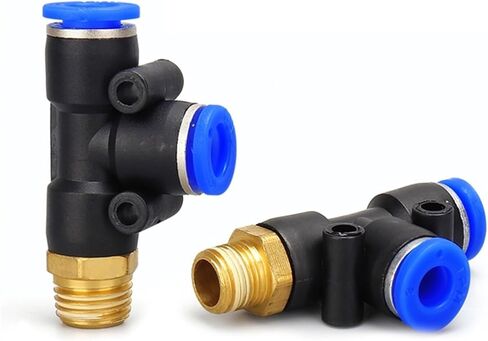 الموصل الهوائي 4mm-12mm خرطوم OD 1/8 "1/4" 3/8 "1/2" ذكور الخيط الذكور الأنبوب الأنبوب المرفق أنبوب هواء الضغط في التركيب (خرطوم OD 12 مم ، 3/8 بوصة) in Saudi Arabia